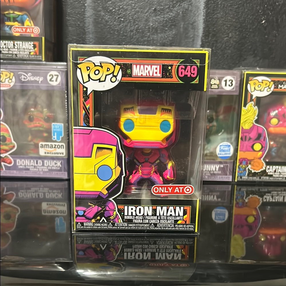 Funko Pop Marvel Iron Man Figure - Pink and Yellow